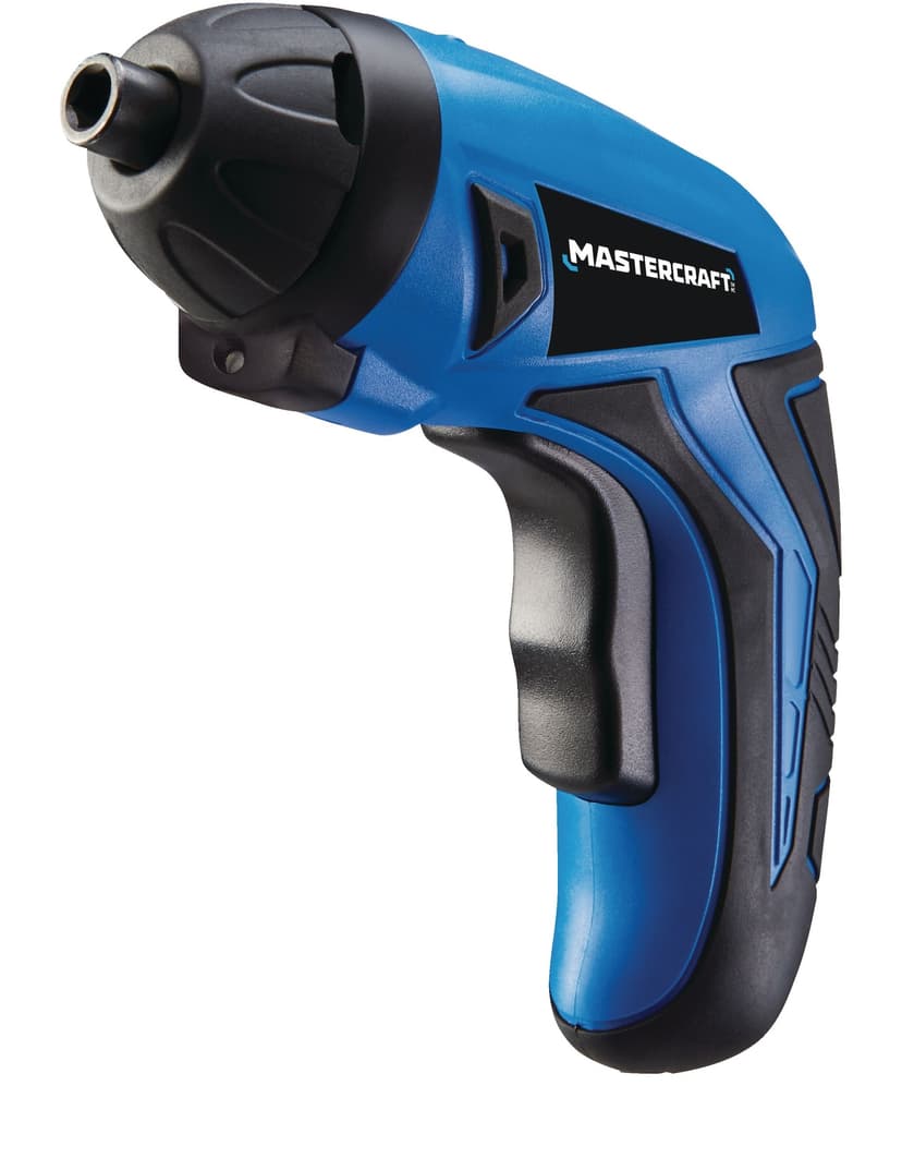 Mastercraft 4V Lithium-Ion Cordless USB Charging Non-Pivoting Screwdriver with Bits, 1/4-in