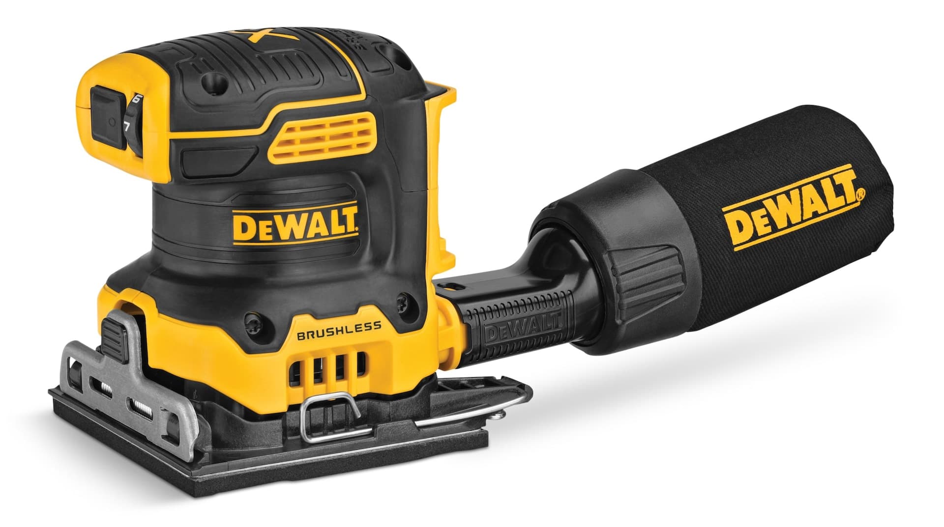 DEWALT DCW200B 20V MAX XR Brushless Cordless 1/4 Sheet Variable Speed Sander, Tool Only