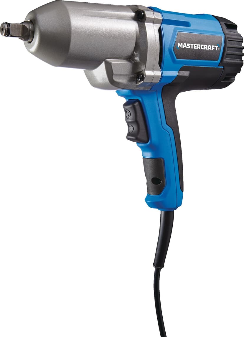 Mastercraft 7.5A Corded Single Speed Impact Wrench with Friction Ring & Metal Gear House, 1/2-in