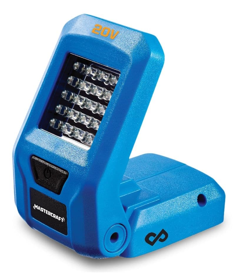 Mastercraft 20V Cordless LED Jobsite Worklight with Pivoting Head, Tool Only, PWR POD Compatible