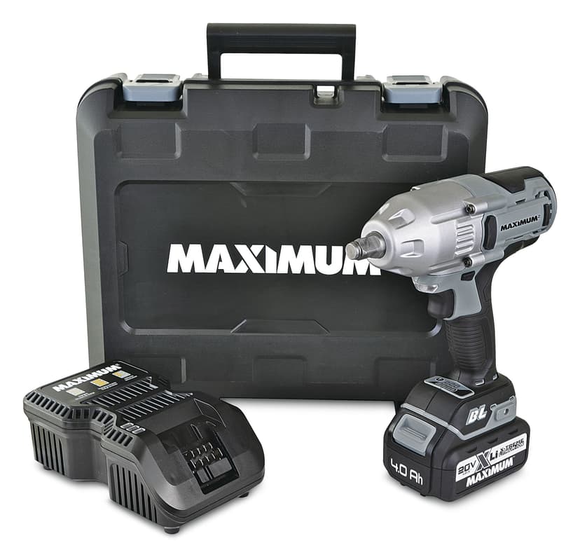 MAXIMUM 20V Max Lithium-Ion Cordless Mid-Torque Impact Wrench with Battery & Charger, 1/2-in