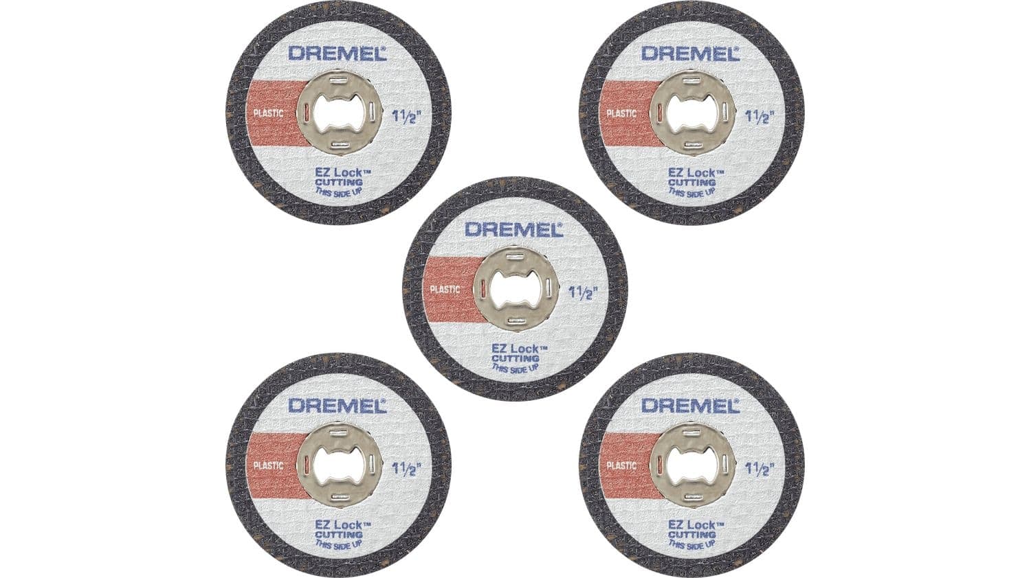 Dremel EZ476 EZ Lock Quick-Change Plastic Cut-Off Wheels For Rotary Tool, 1-1/2-in, 5-pk