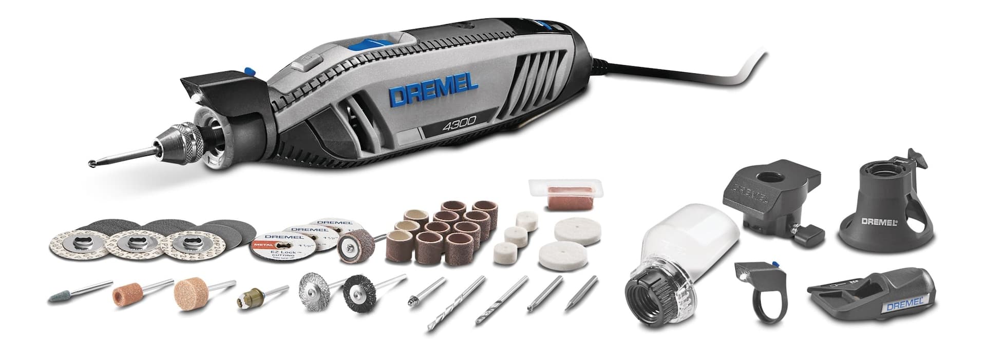 Dremel 4300-5/40 1.6A Variable Speed Rotary Tool Kit with Attachments & Accessory Bits, 40-pc