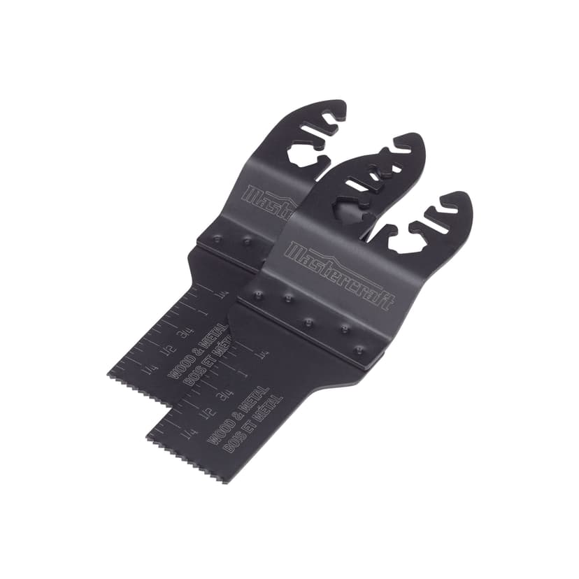 Mastercraft Oscillating Universal Fit, Multi-Tool Wood & Metal Flush Cut Bi-Medal Saw Blades, 3/4-in, 2-pk
