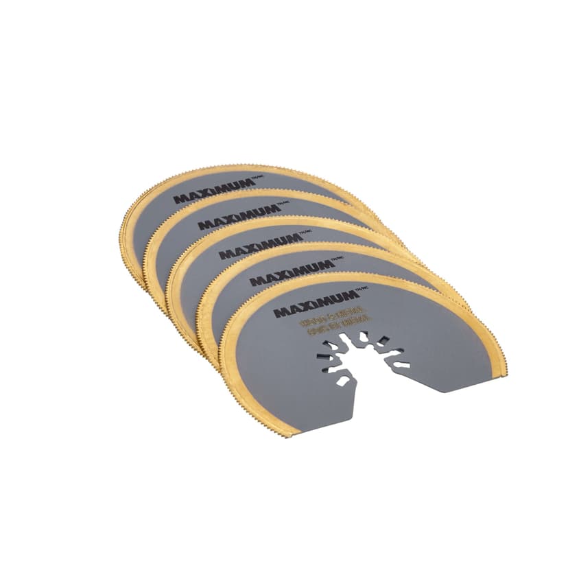 MAXIMUM Oscillating Multi-Tool Titanium Bi-Metal Wood, Metal & Drywall Blade, 3-1/8-in, 5-pk
