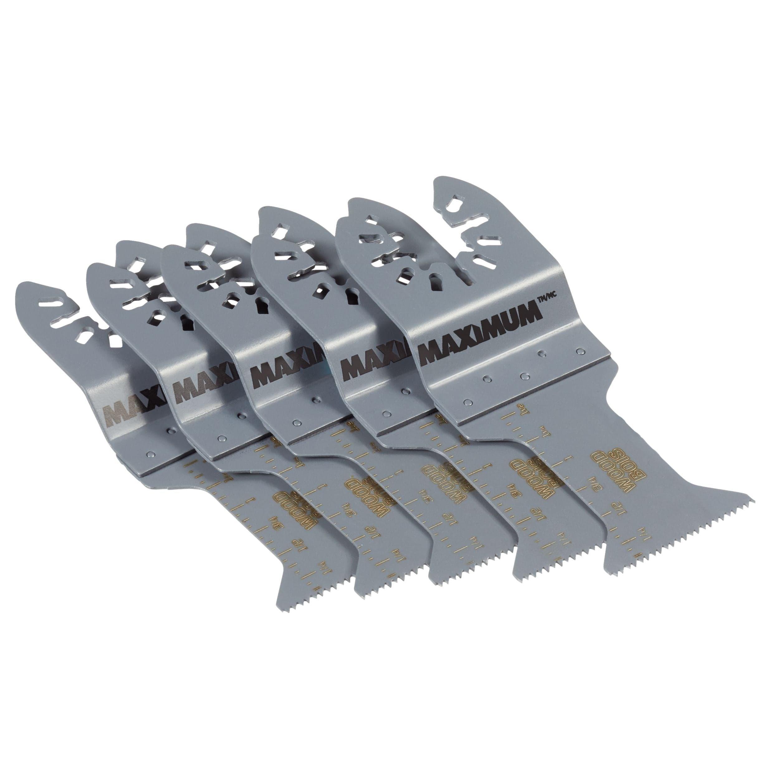 MAXIMUM Oscillating Multi-Tool Universal Wood Flush Cut Blades, 1-1/4-in, 5-pk