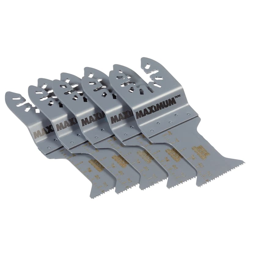 MAXIMUM Oscillating Multi-Tool Universal Wood Flush Cut Blades, 1-1/4-in, 5-pk