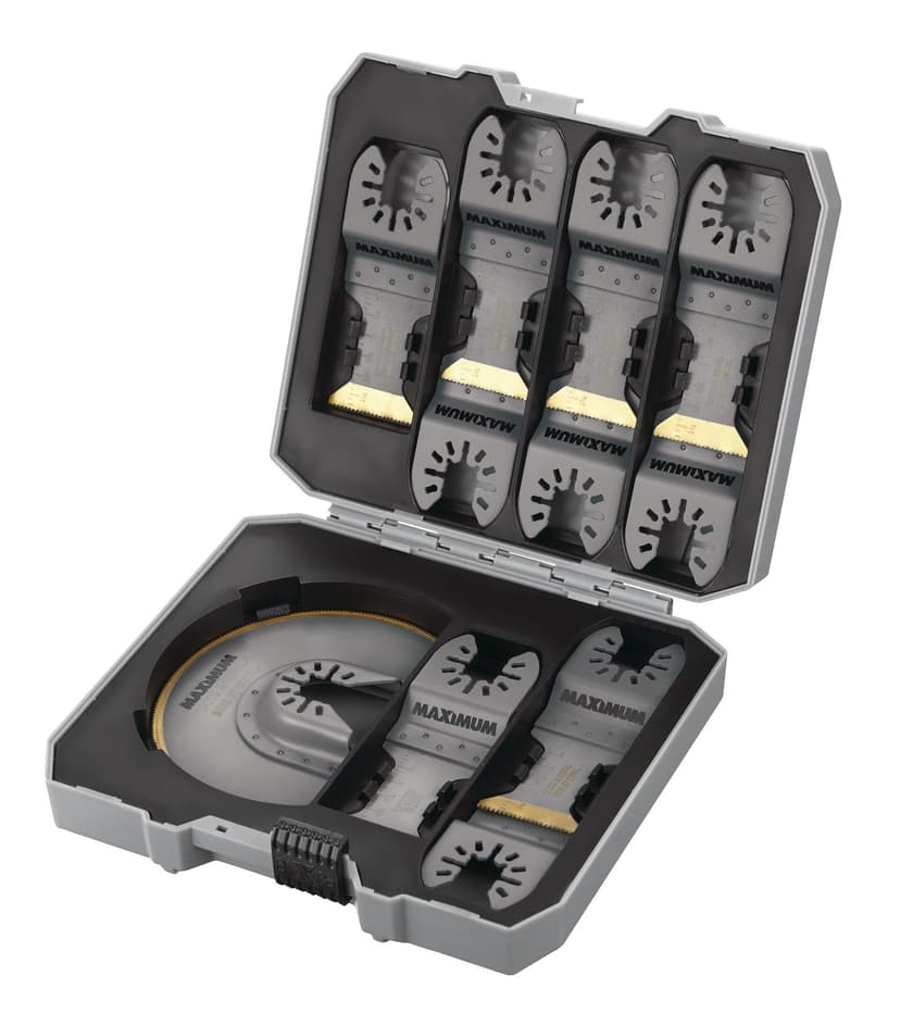 MAXIMUM Oscillating Multi-Tool Wood/Metal Flush Cut & Semicircular Blade Multipack, 11-pc