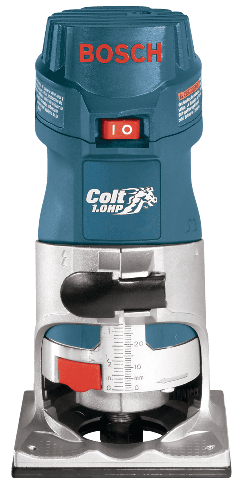 Bosch PR20EVS Colt™1 HP Single-Speed Corded Fixed Base Palm Router with Soft-Start