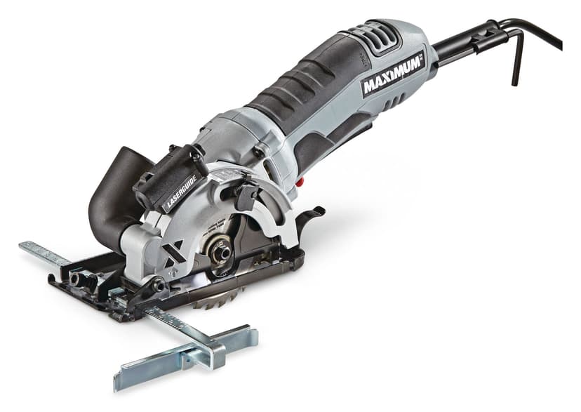 MAXIMUM 4A Heavy-Duty Compact Circular Saw with Assorted Blades & Laser Guide, 3-3/8-in