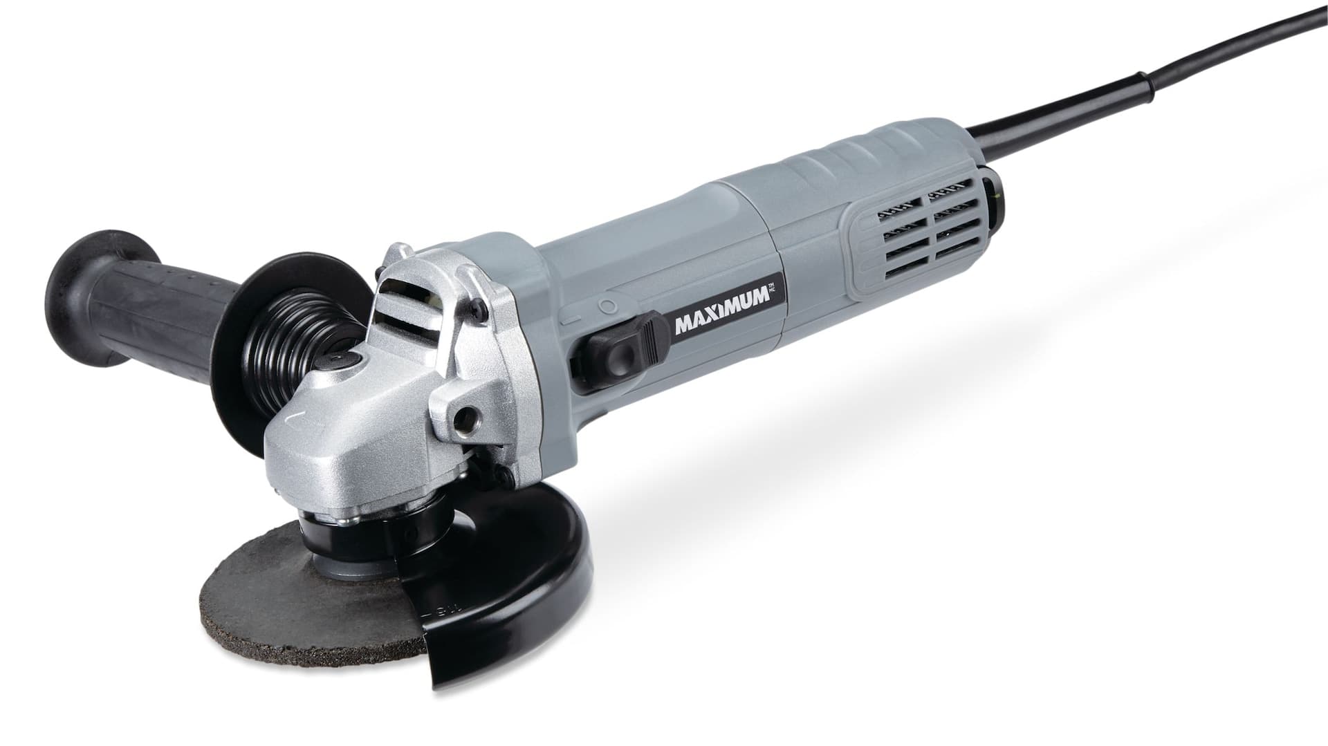 MAXIMUM 7A Heavy-Duty Corded Single-Speed Angle Grinder with Auxiliary Handle & Guard, 4-1/2-in
