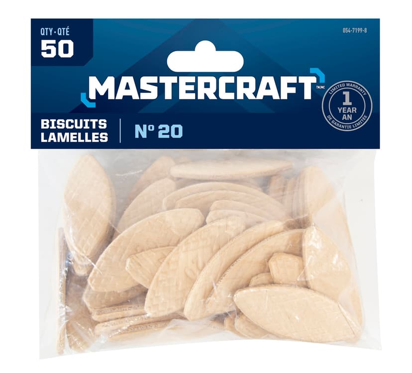 Mastercraft #00 Compressed Hardwood Biscuits, 50-pk