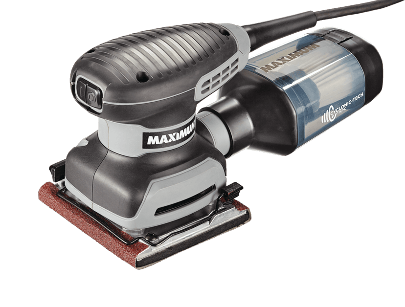 MAXIMUM 2.4A Corded Single-Speed Sheet Sander with Cyclonic-Tech Dust Collection, 1/4-in