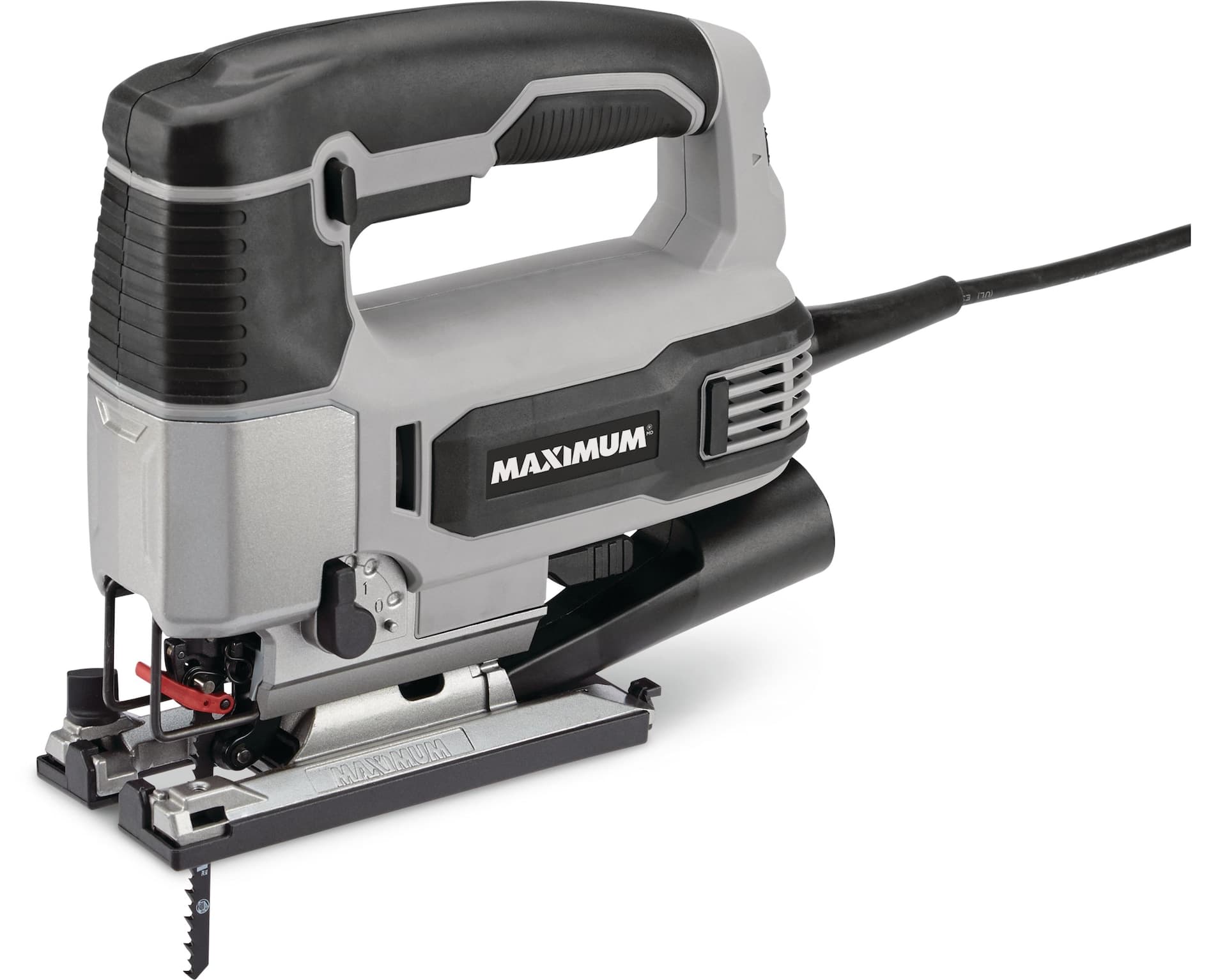 MAXIMUM 7A 4-Position Variable Speed Orbital Jigsaw with LED Light, Vacuum Adaptor & Bag
