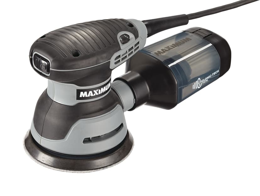 MAXIMUM 3A Corded Variable Speed Random Orbital Sander with Cyclonic-Tech Dust Collection, 5-in