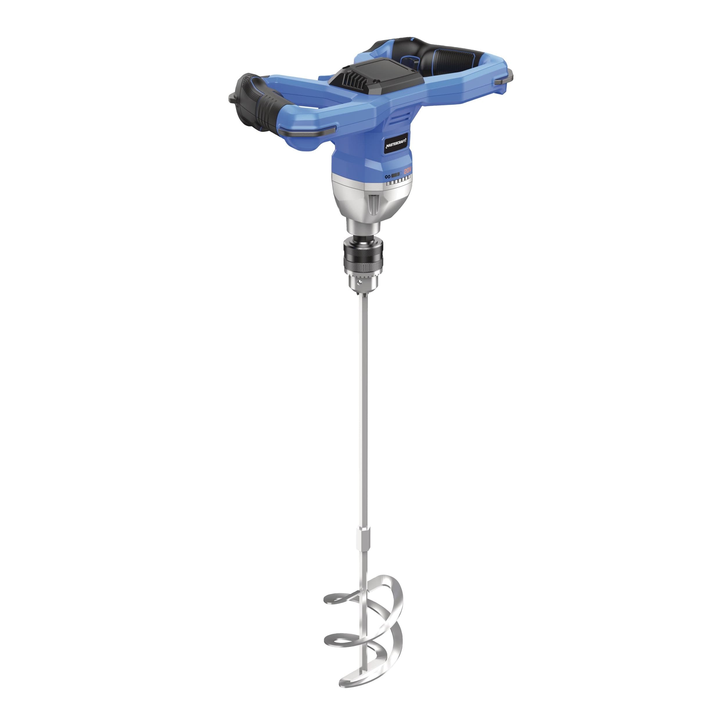 Mastercraft 20V Cordless Brushless Mud Mixer, 200-650 RPM, Tool Only, PWR POD Compatible