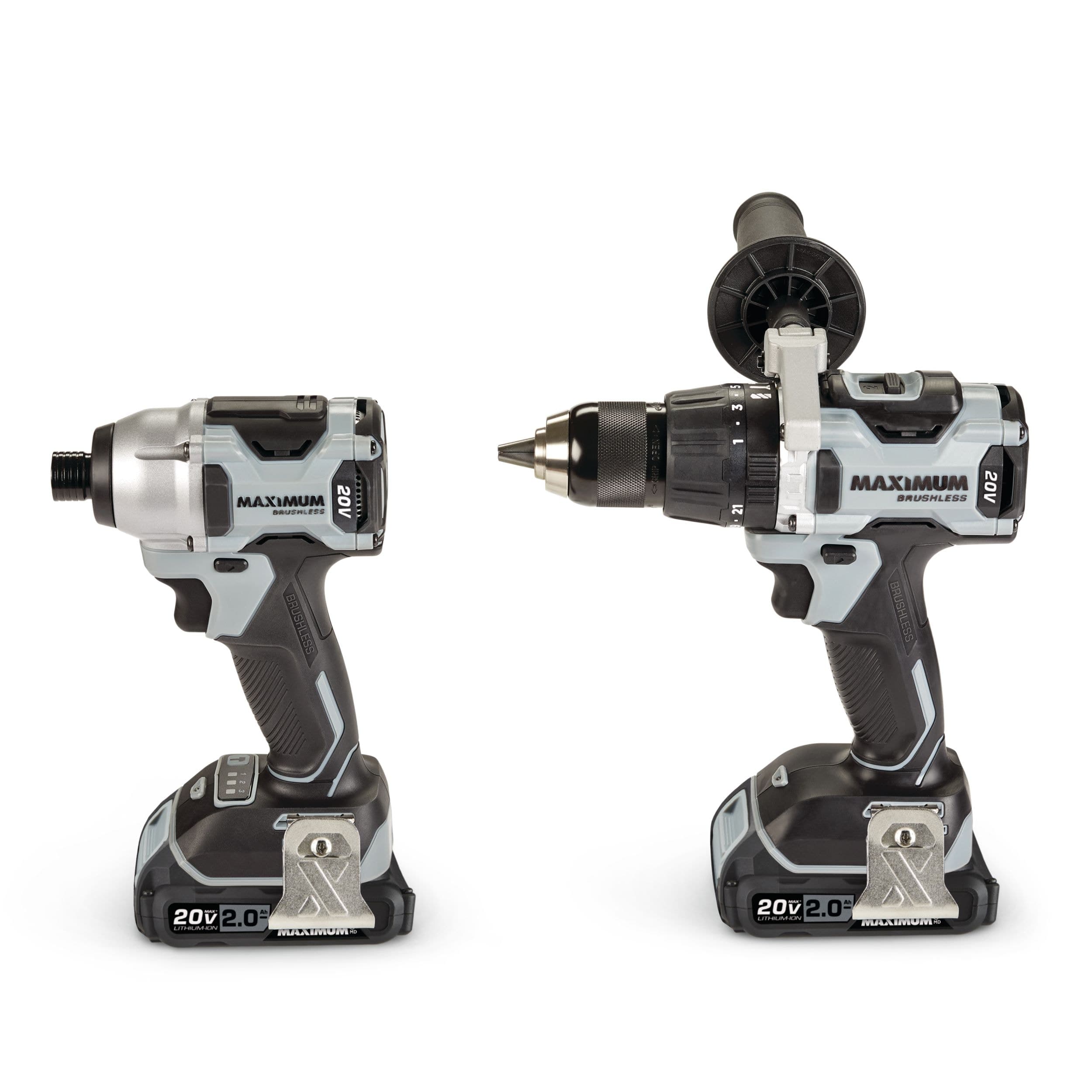 MAXIMUM 20V Brushless 1/2-in Hammer Drill & 1/4-in Impact Driver Combo Kit