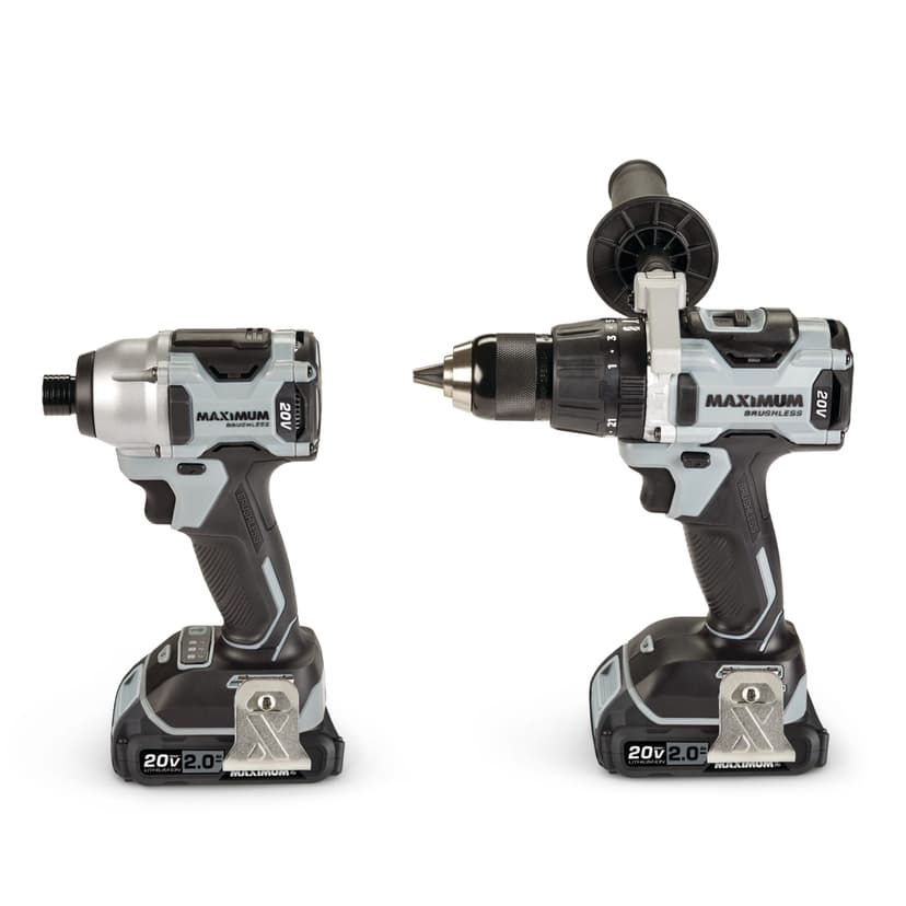 MAXIMUM 20V Brushless 1/2-in Hammer Drill & 1/4-in Impact Driver Combo Kit