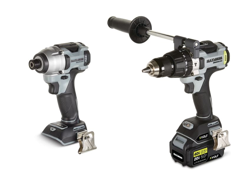 MAXIMUM 40V Hammer Drill/Driver & 20V Impact Driver Combo Kit with 40V Battery