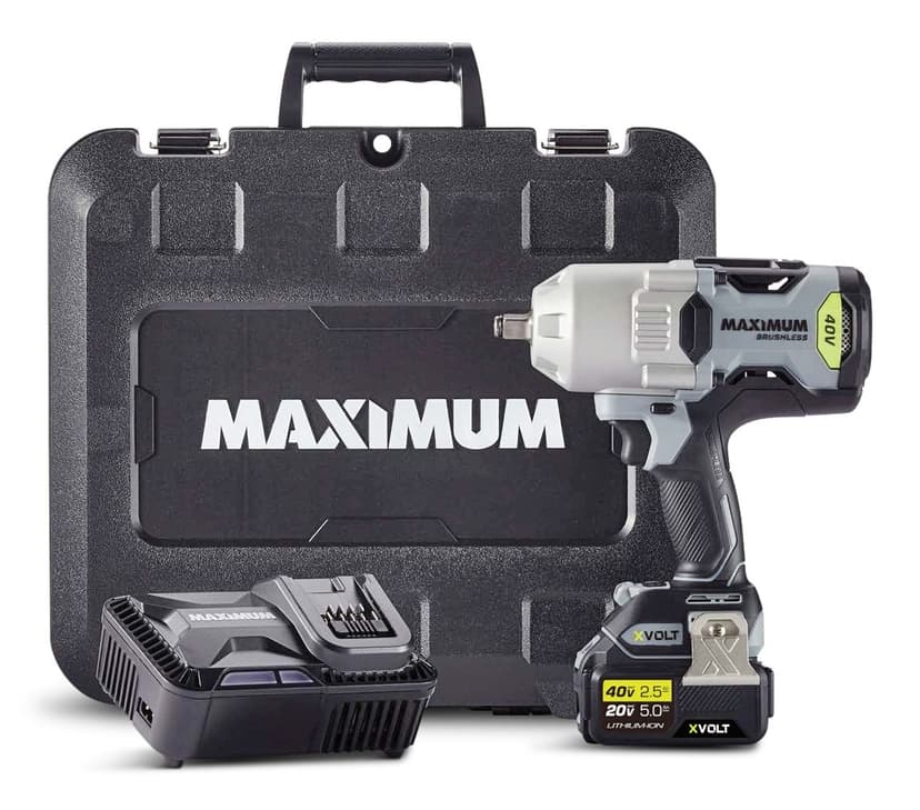MAXIMUM 40V 1/2-in Brushless Cordless High Torque Impact Wrench Kit with Battery & Charger