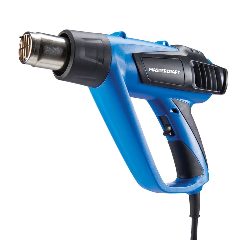 Mastercraft 15A Variable Temperature Heat Gun Kit with Scraper, Blades, Nozzles & Case, 8-pc