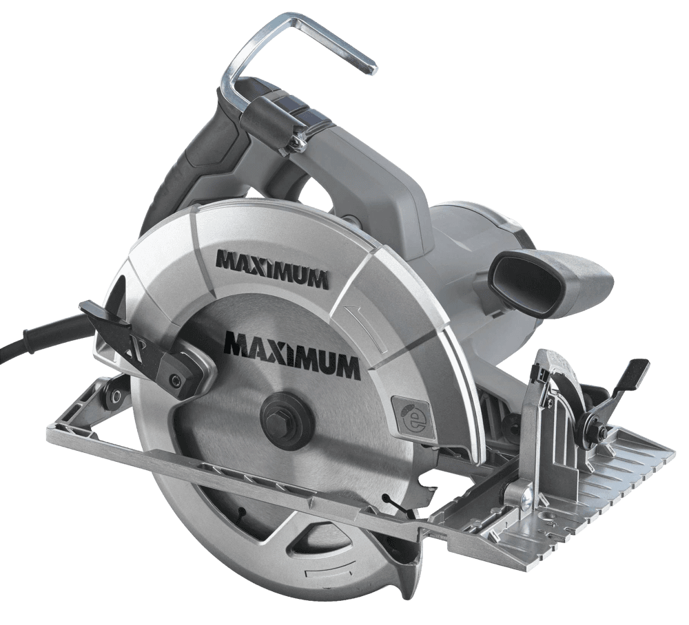 MAXIMUM 15A Circular Saw with E-Brake, Guide, Wrench & Carbide-Tipped Blade, 7-1/4-in