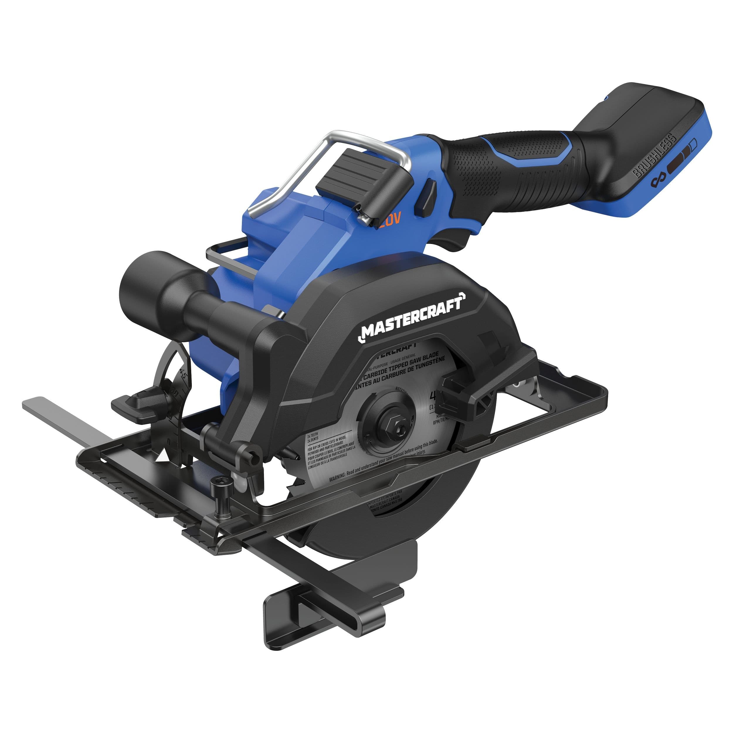 Mastercraft 20V Cordless 4-1/2-in Brushless Mini Circular Saw, Tool Only, PWR POD Compatible