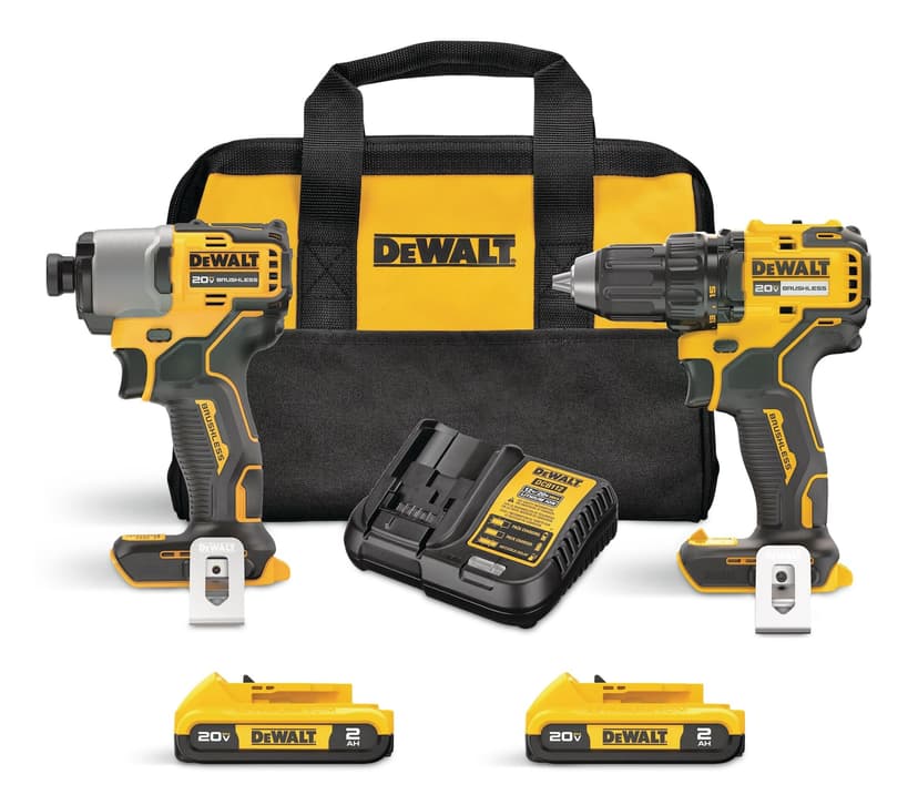 DEWALT DCK227D2 20V MAX Brushless Compact Cordless Drill and Impact Driver Kit