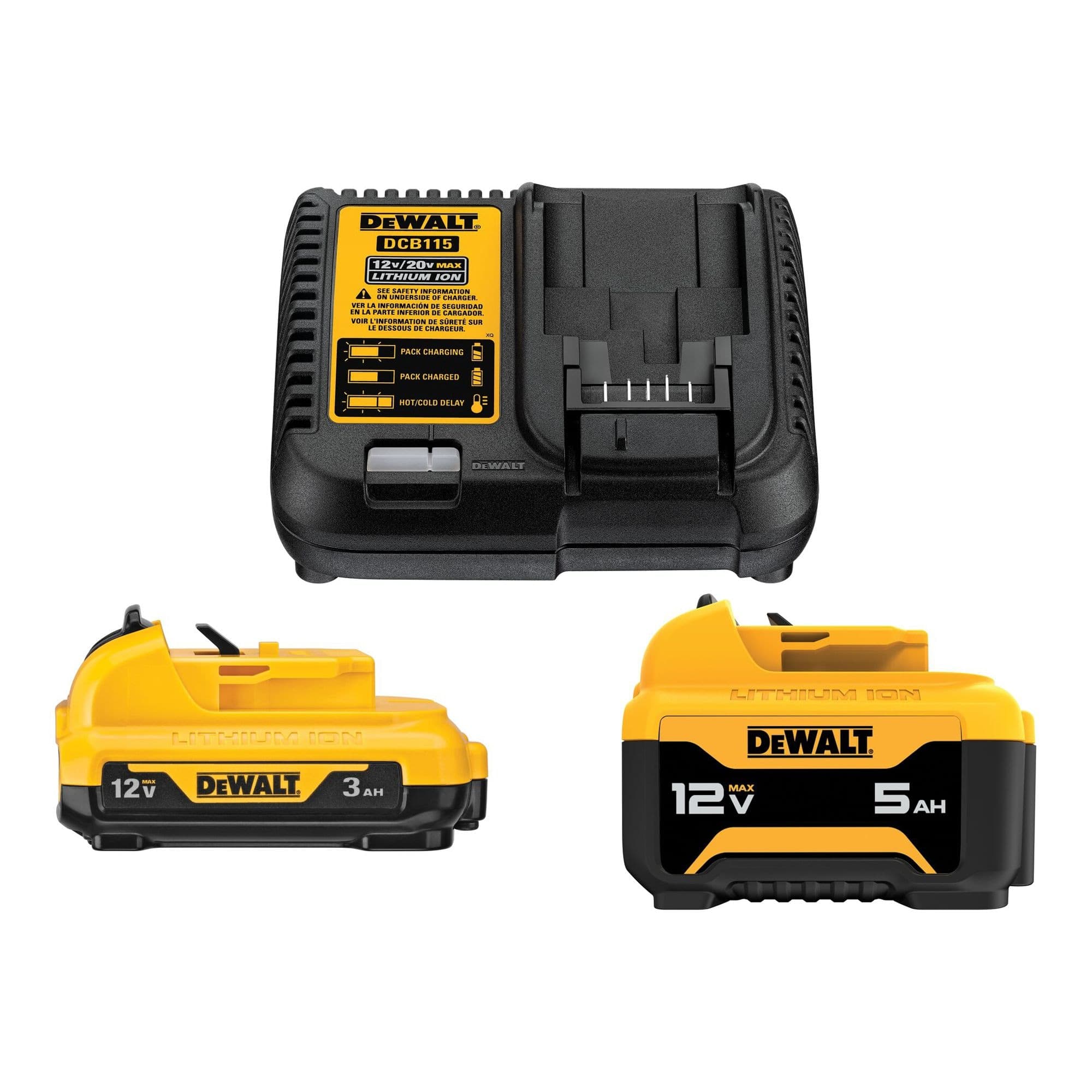 DEWALT DCB135C 12V MAX 3.0Ah & 5.0Ah Lithium-Ion Batteries and Charger Starter Kit