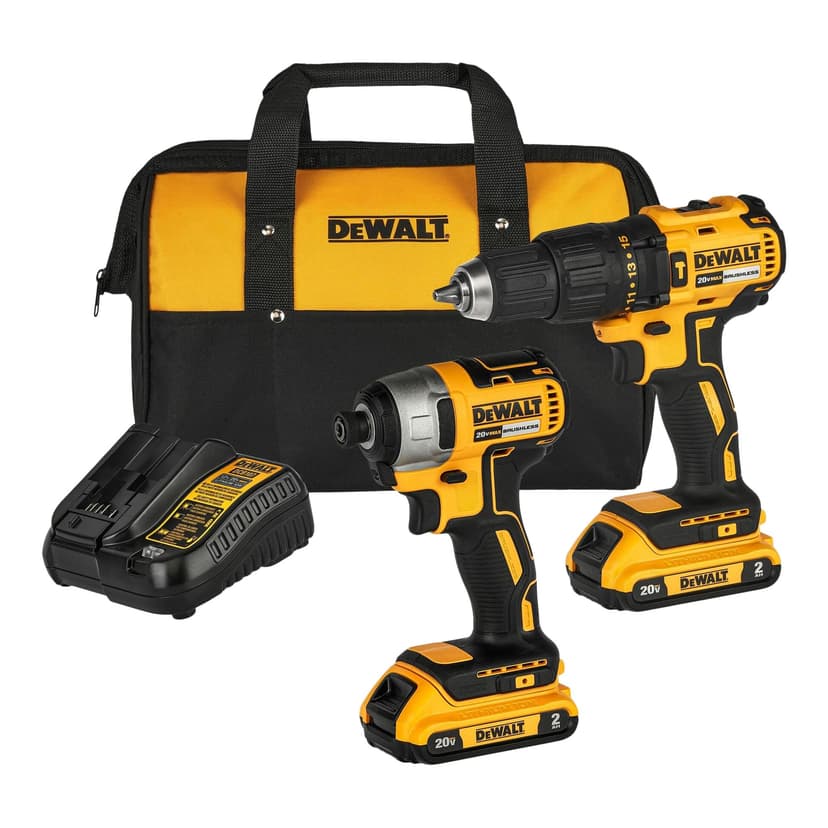 DEWALT 20V MAX Brushless Hammer Drill and Impact Driver Combo kit