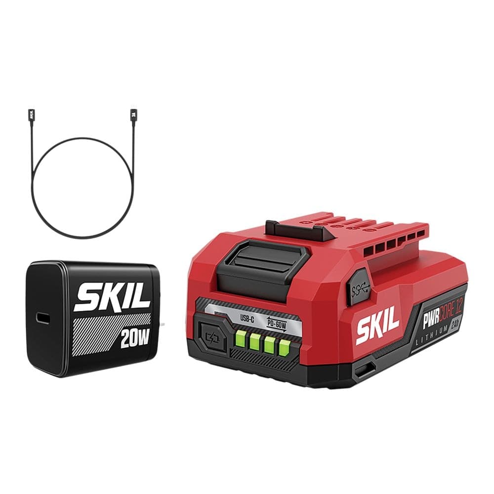 SKIL 12V 2.0Ah Battery and USB-C 60W Charger Starter Kit (CB5020A-11)