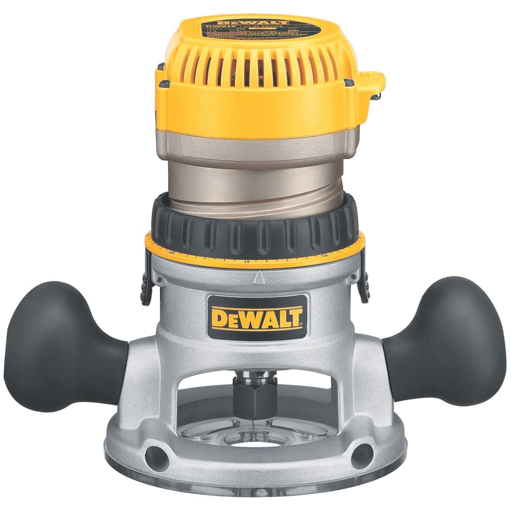 DEWALT DW616 11A Variable Speed 1-3/4 HP Corded Fixed Base Router with Soft Start & LED Light