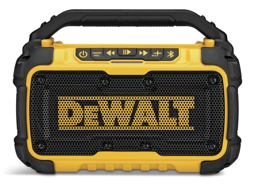 DEWALT DCR010B 12V/20V MAX Bluetooth Jobsite Speaker with AUX-In, USB Charging Port & AC Cord