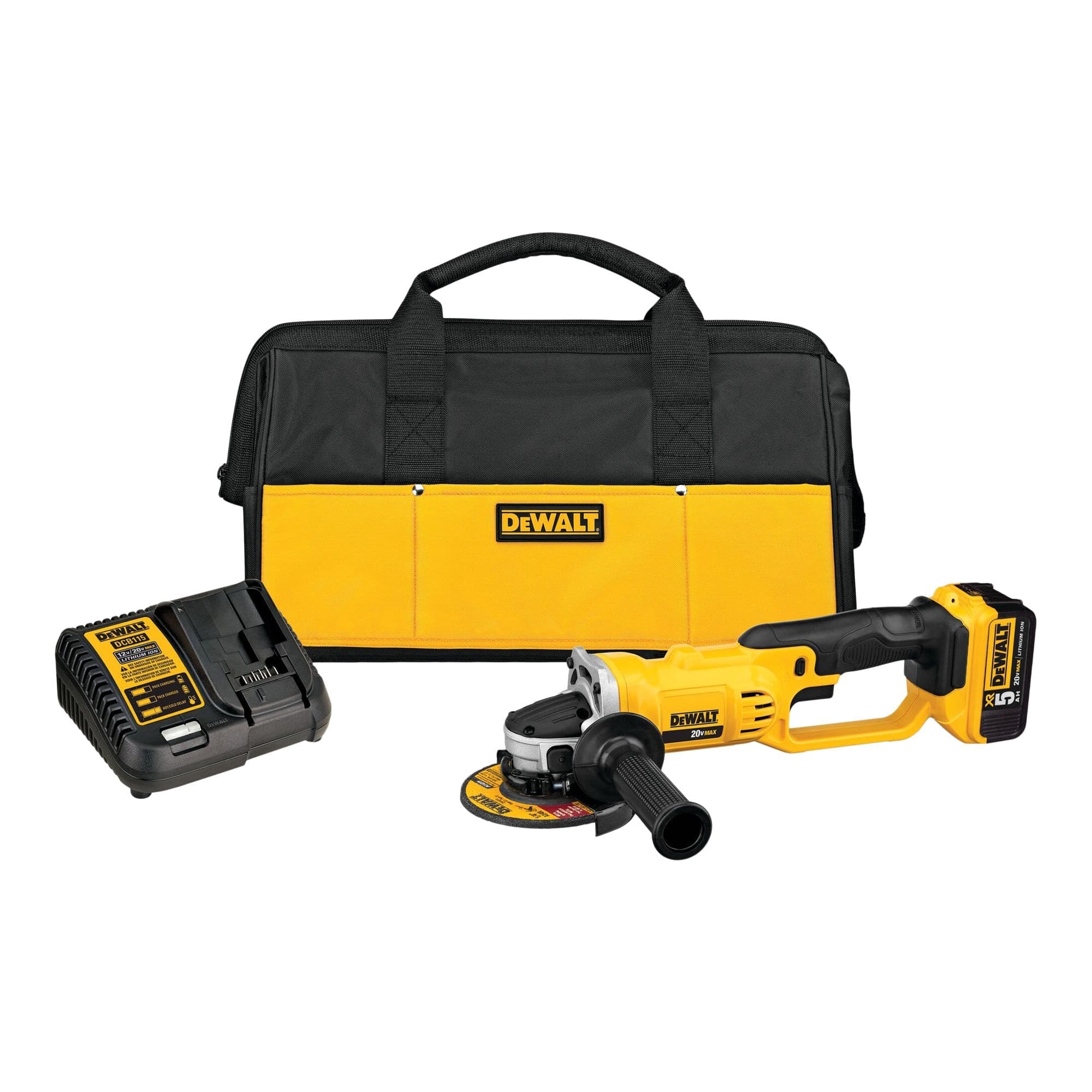 DEWALT 20V MAX Lithium-Ion Cordless Angle Grinder with Bonus Starter Kit, 8000 RPM