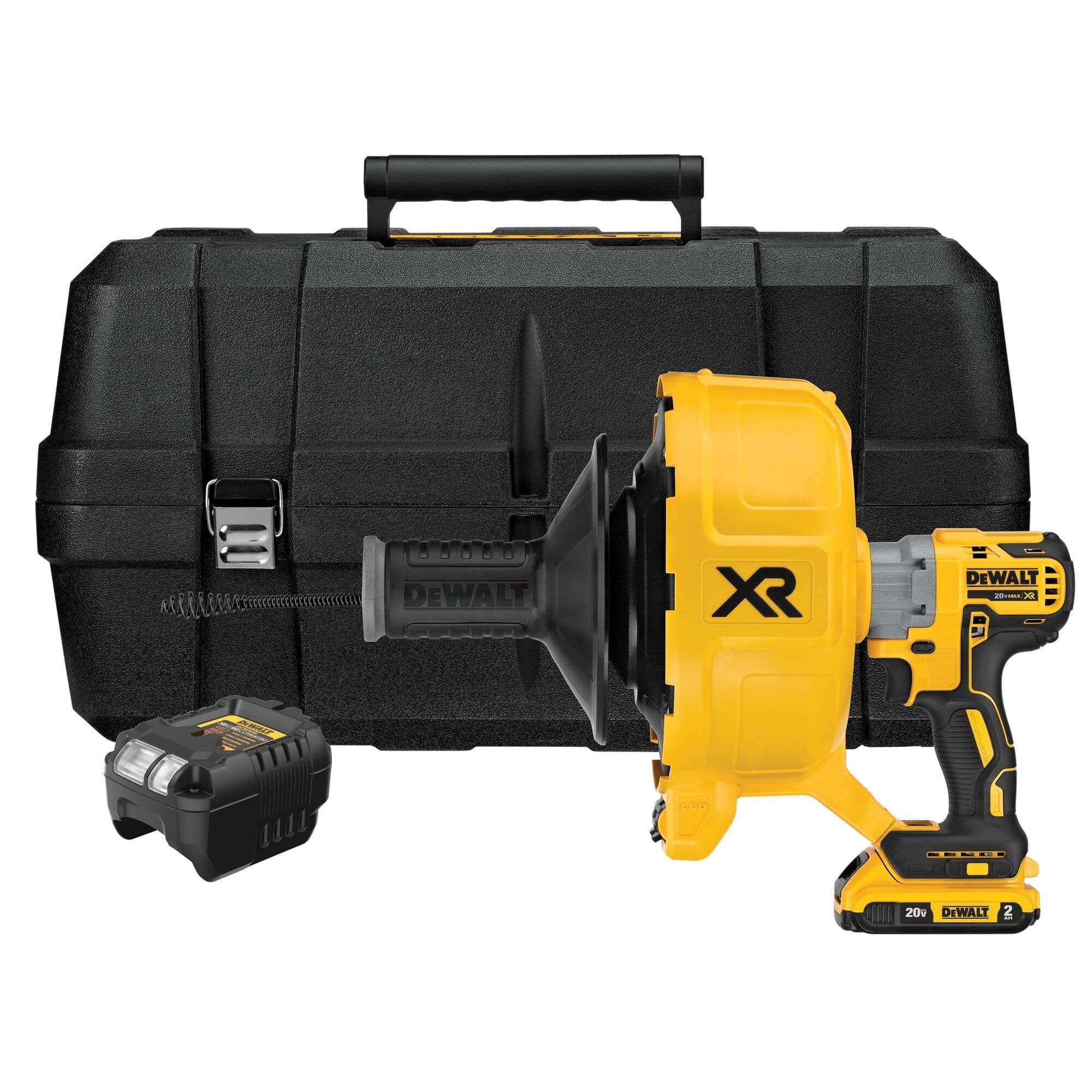 DEWALT DCD200D1 20V Max Brushless Drain Snake with 2.0Ah MAX Battery & Kit Box