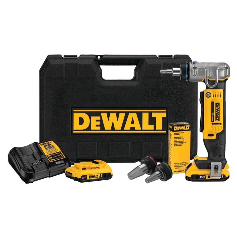 DEWALT DCE400D2 20V MAX 1-in PEX Expansion Tool Kit, 2.0Ah