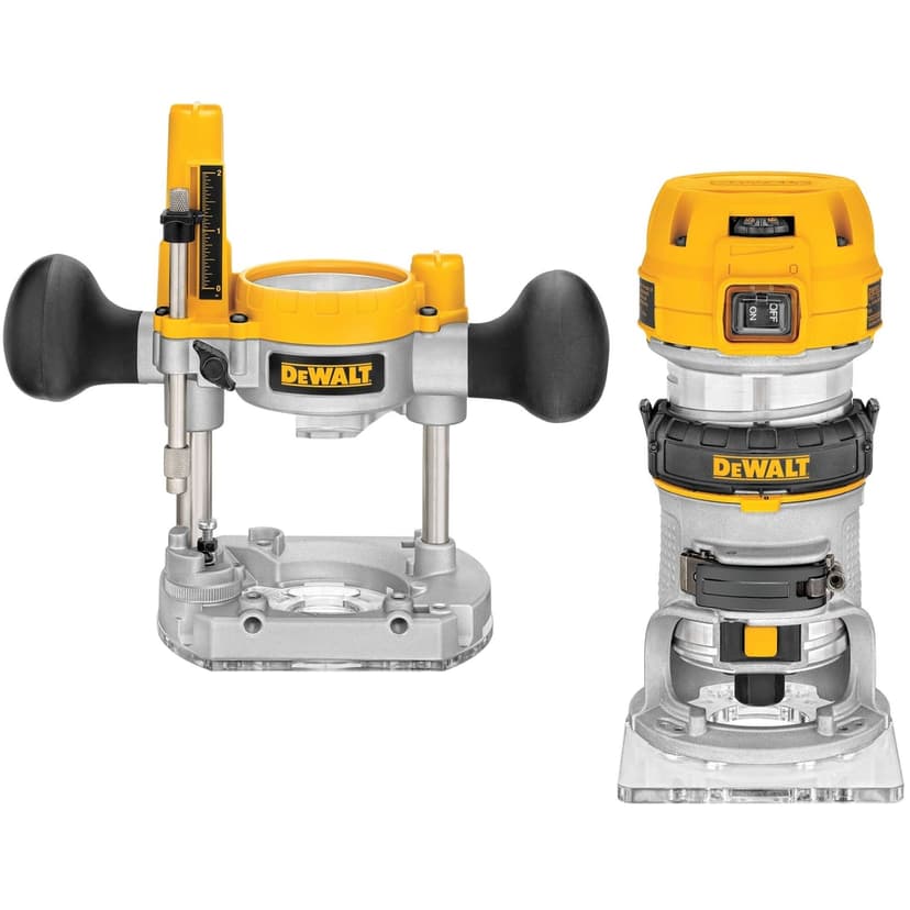 DEWALT DWP611PK 1-1/4 HP (Max Motor HP) Fixed Base and Plunge Compact Router Kit