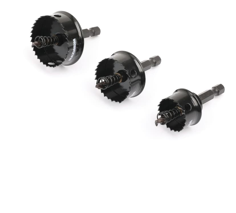 MAXIMUM Thin-Wall 8 TPI Impact Hole Saw Set, 3-pc