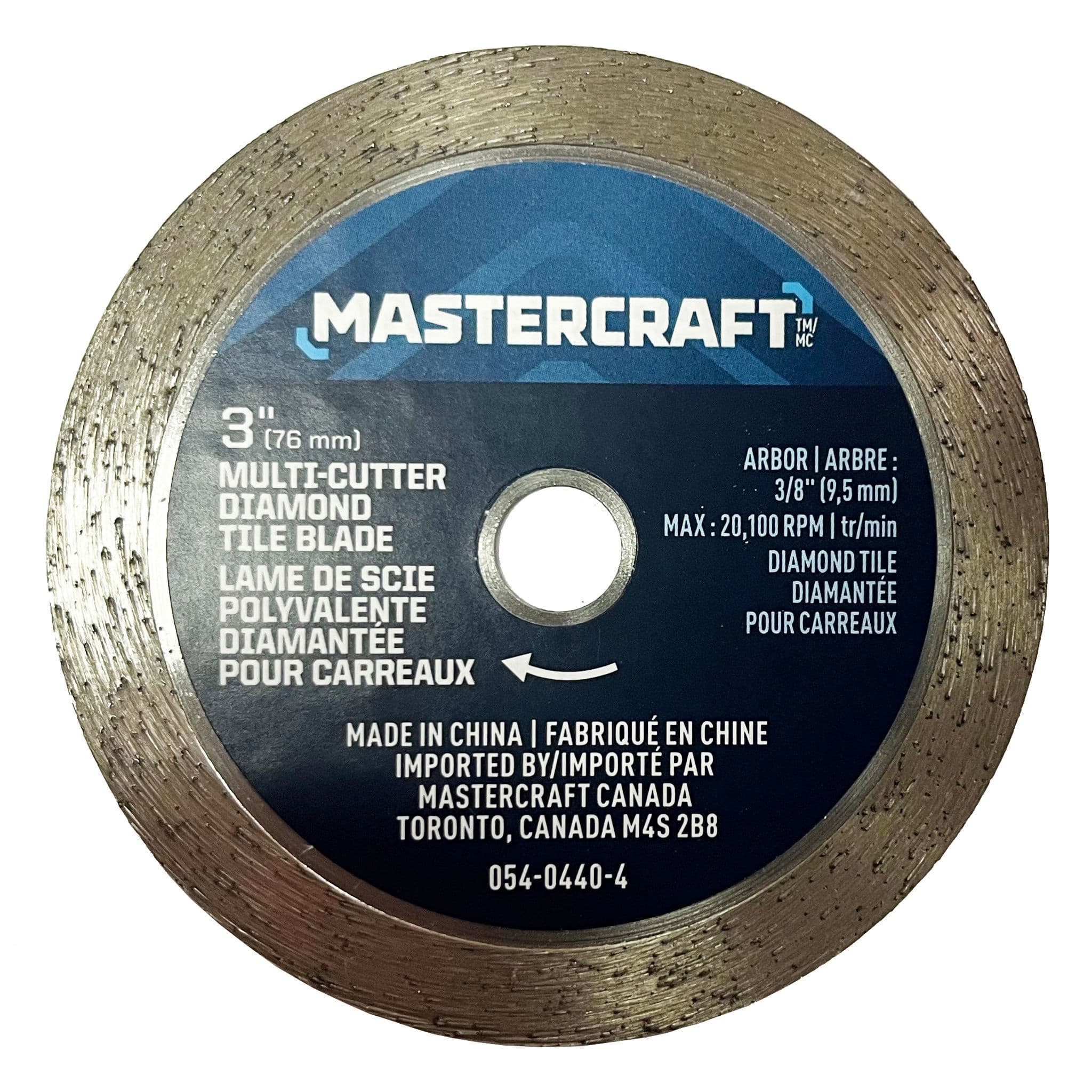 Mastercraft 3-in Multicutter Diamond Tile Circular Saw Blade, For Dry/Wet Cutting