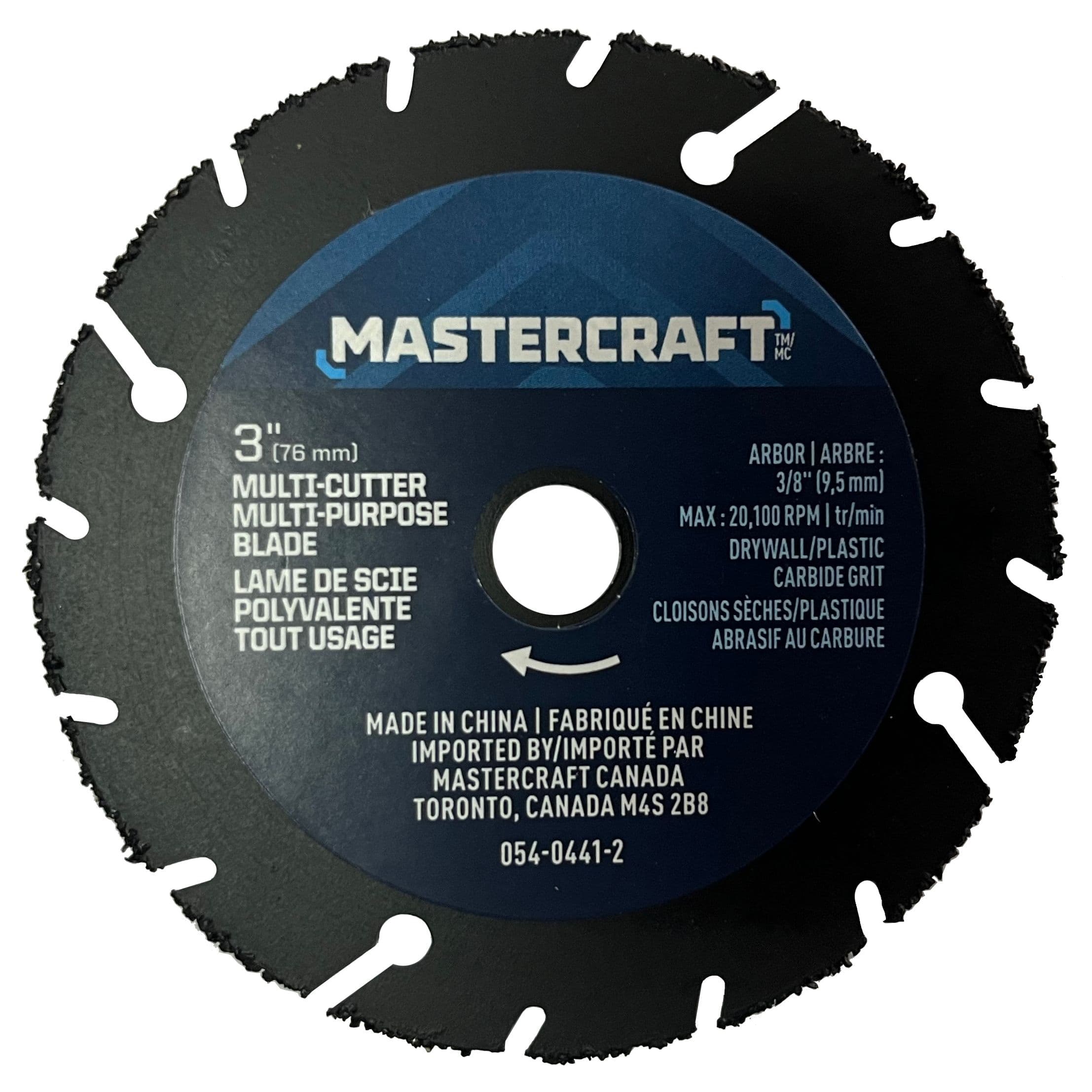 Mastercraft 3-in Multicutter Multipurpose Circular Saw Blade, Carbide Grit