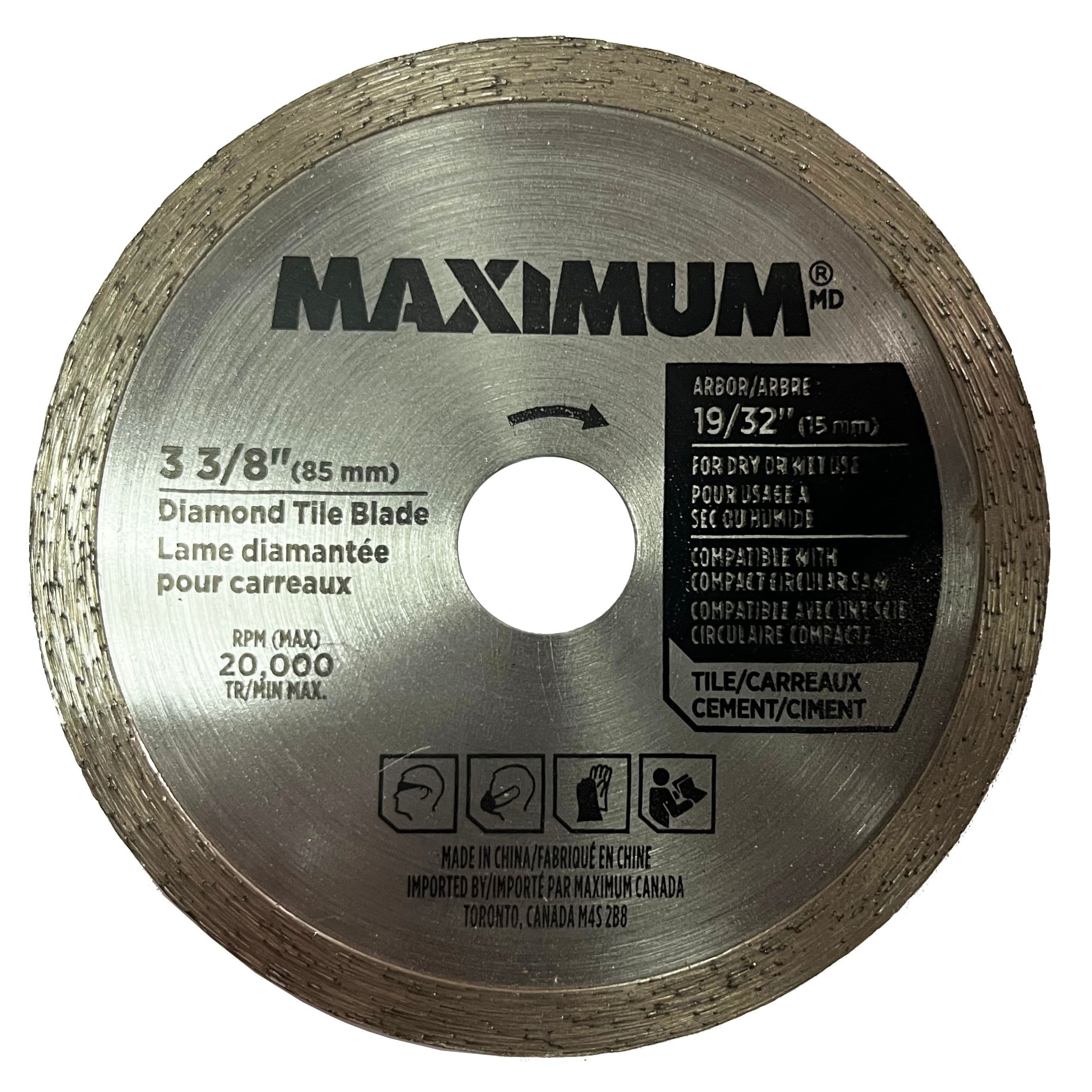 MAXIMUM 3-3/8-in Steel Core Diamond Tile Circular Saw Blade, For Tile & Cement Board