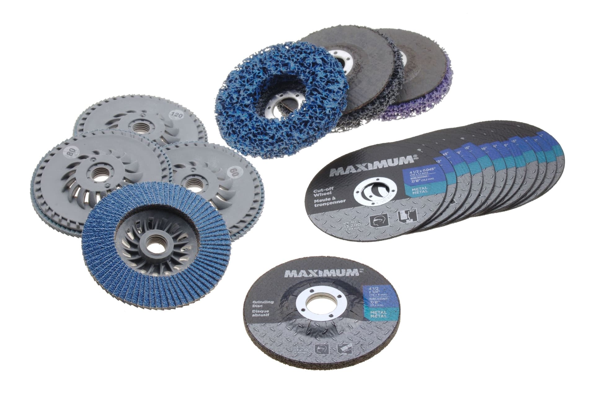 MAXIMUM Assorted Angle Grinder Accessory Set, 4-1/2-in, 20-pc