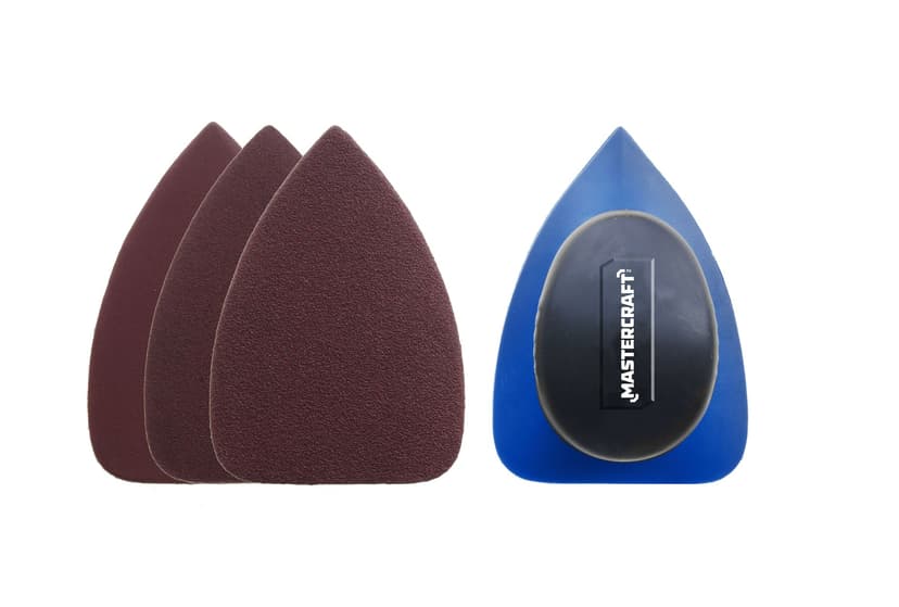 Mastercraft Mouse Paper Hook & Loop Sanding Pad/Block, 4-pc