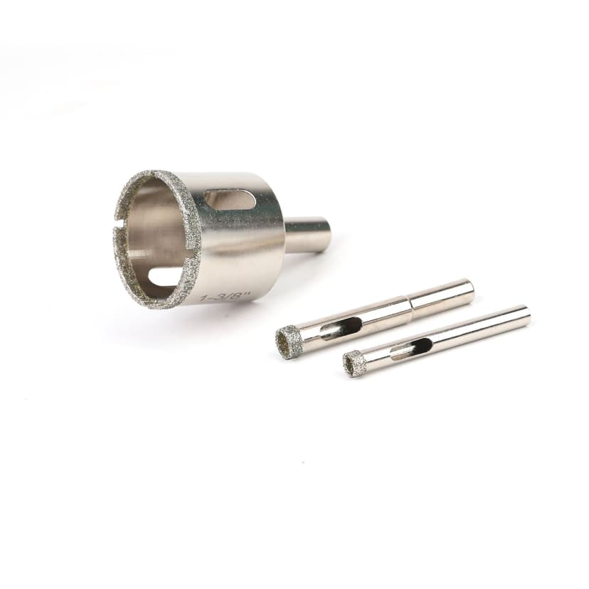 Mastercraft Diamond Hole Saw Set, 1/4-in, 5/16-in, 1-3/8-in, 3-pc