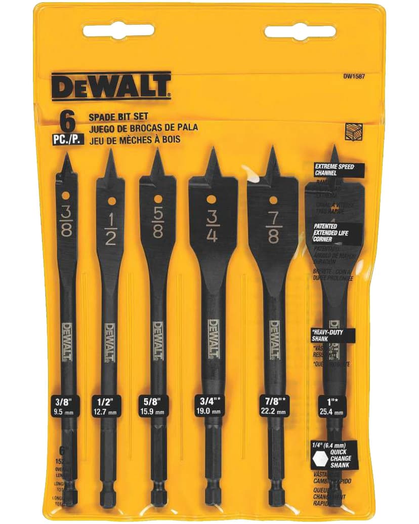 DEWALT 6-pc Spade Bit Set