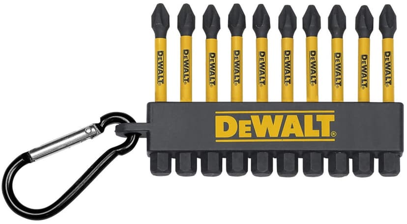 DEWALT DWA2PH2IRCARC Flex Torq PH2 Phillips 2-in Carabiner Clip Screw Bits , 10-pk