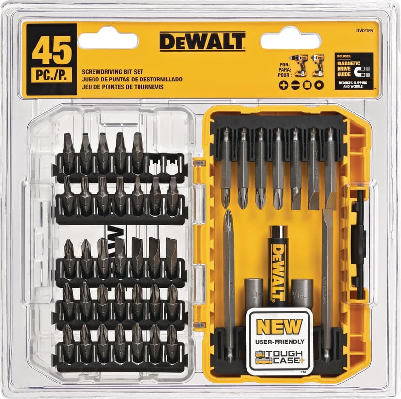 DEWALT DW2166 Magnetic Assorted Screwdriver Bit Set, 45-pc
