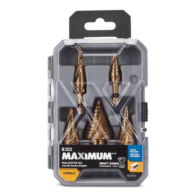 MAXIMUM Cobalt Step Drill Bit Set, 5-pc