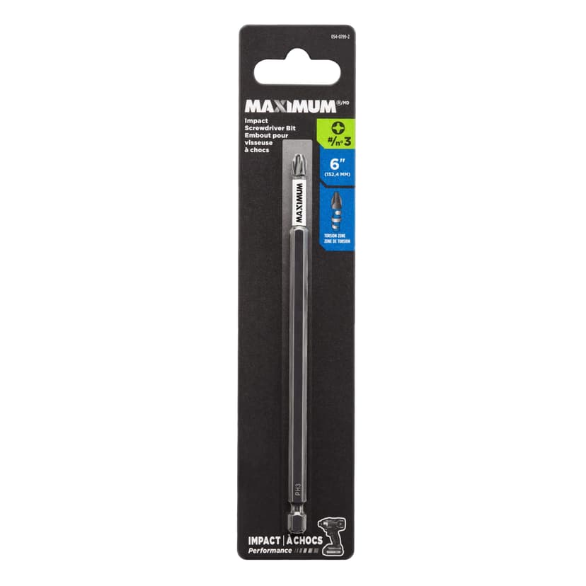 MAXIMUM PH3 Phillips Screwdriver Bit, 6-in, 1-pk