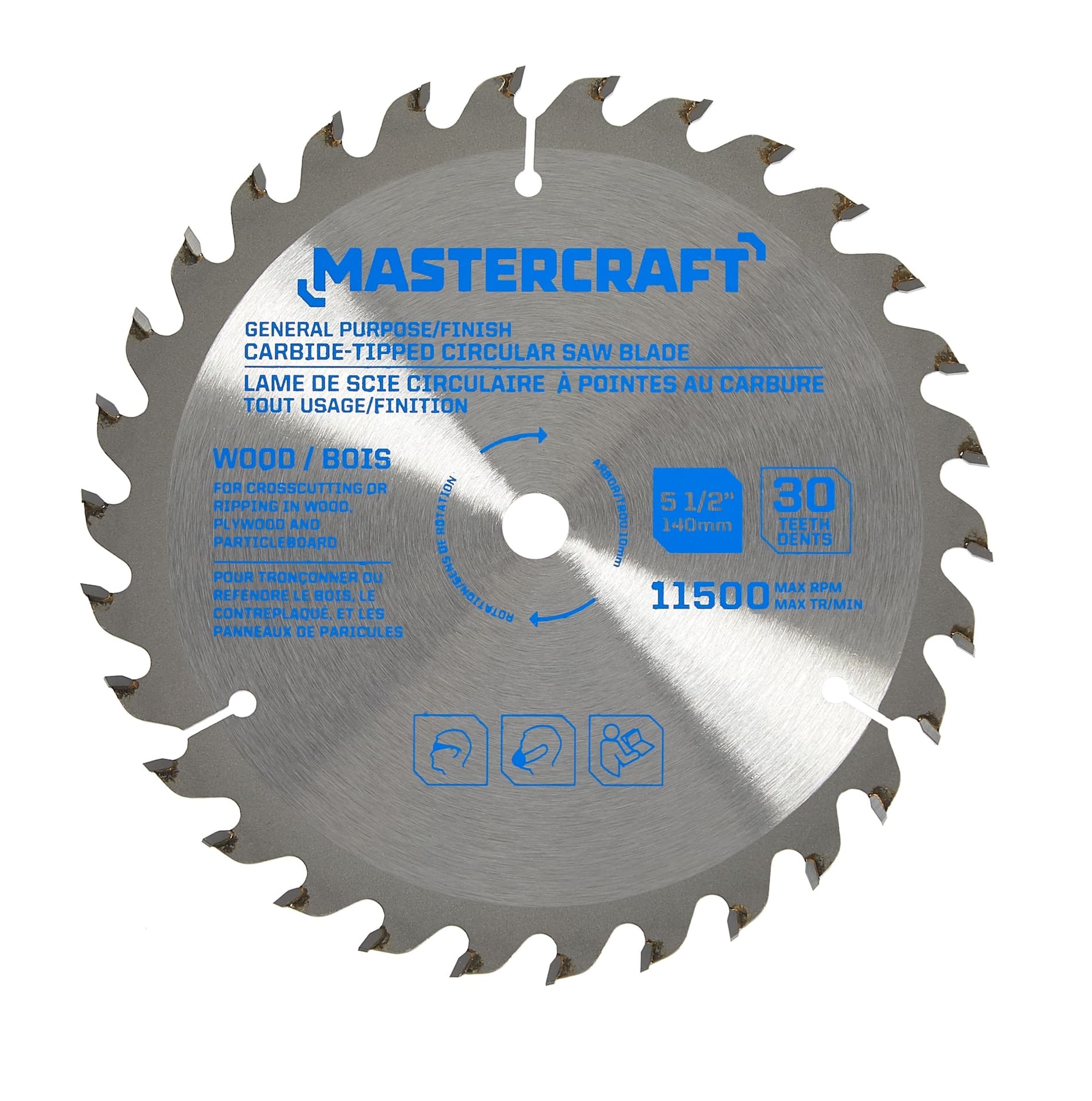 Mastercraft 5-1/2-in 30T Carbide Tipped Circular Saw Blade for Wood